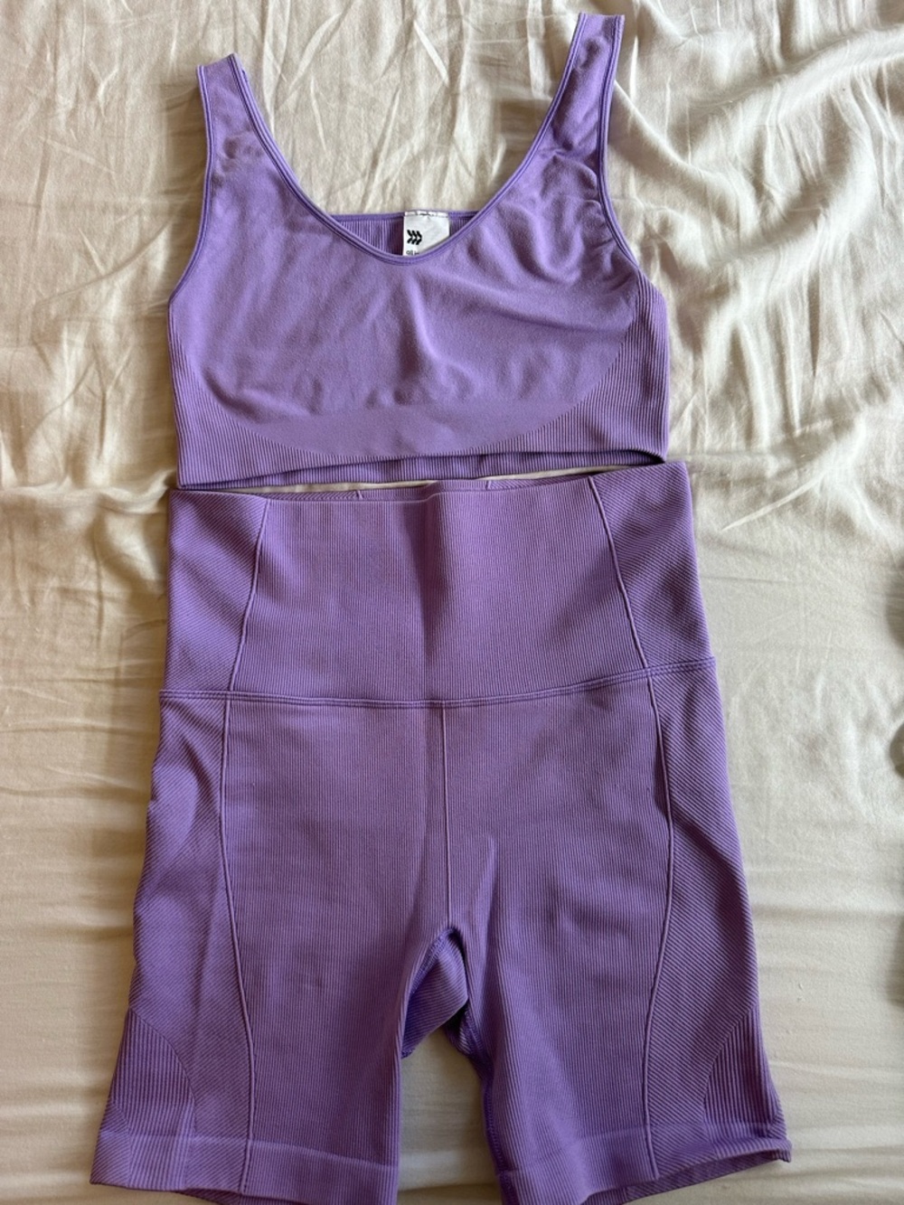 all in motion Lavender Ribbed Active Two-Piece size m/s